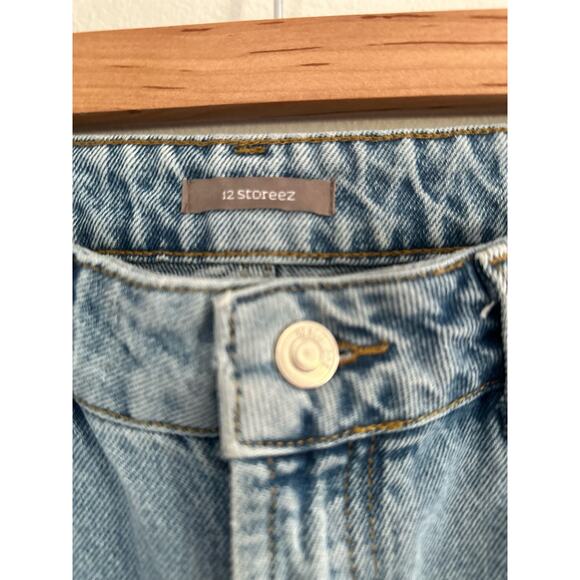 12 STOREEZ RAW-HEM STRAIGHT LEG JEANS - BLUE SIZE 30 - Picture 12 of 14